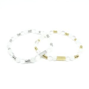 Bergkristal en maansteen armband edelsteen vrouw