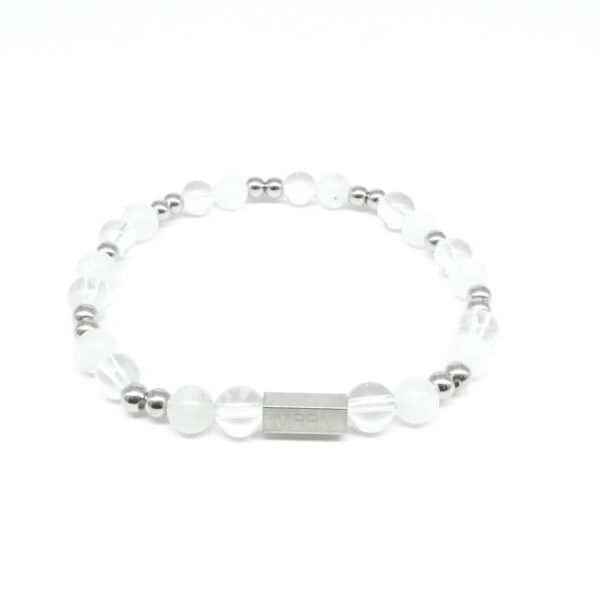 Bergkristal en maansteen armband edelsteen vrouw