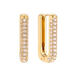 Gouden oorbellen met diamanten, luxe en verfijnd design, perfect voor speciale gelegenheden.