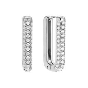 - Luxe zilveren creolen met glinsterende kristallen voor elegante dames.