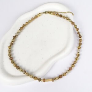 Landschap jaspis ketting maan jewels