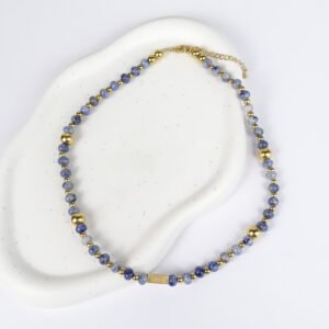 Sodaliet edelsteen ketting maanjewels