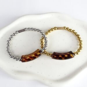 stainless steel armband tijger