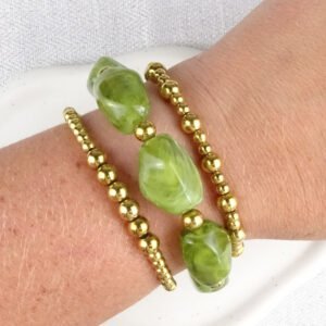 Chunky green armband