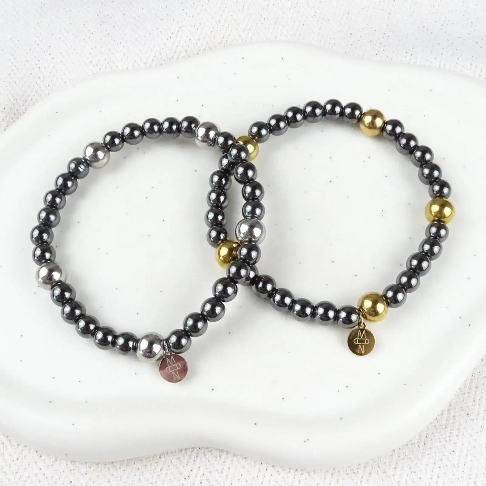 Hematiet armband duo foto