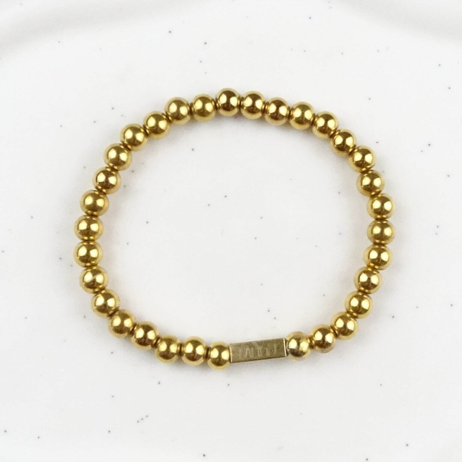 Stainless steel 6mm goud