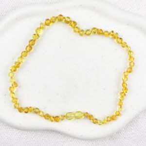 Barnsteen ketting kind, cognactint